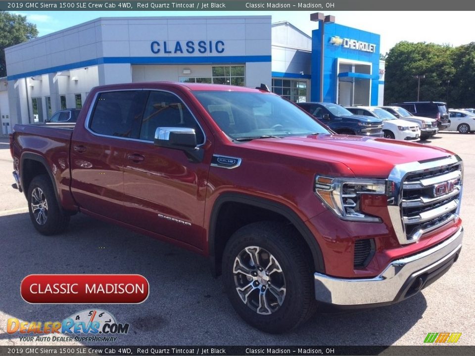 2019 GMC Sierra 1500 SLE Crew Cab 4WD Red Quartz Tintcoat / Jet Black Photo #1