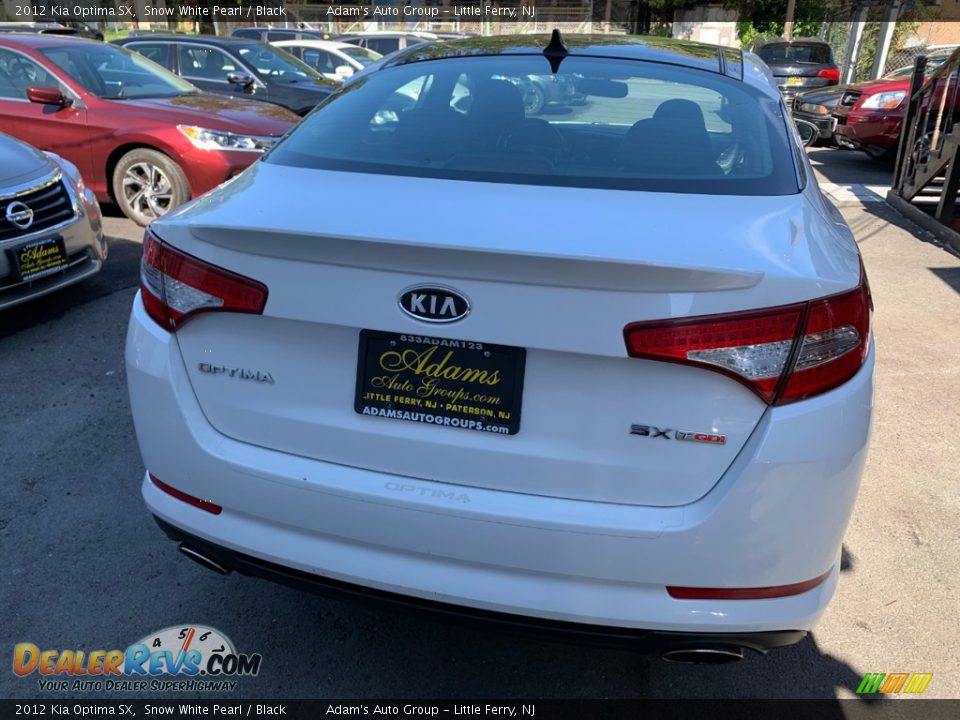 2012 Kia Optima SX Snow White Pearl / Black Photo #5