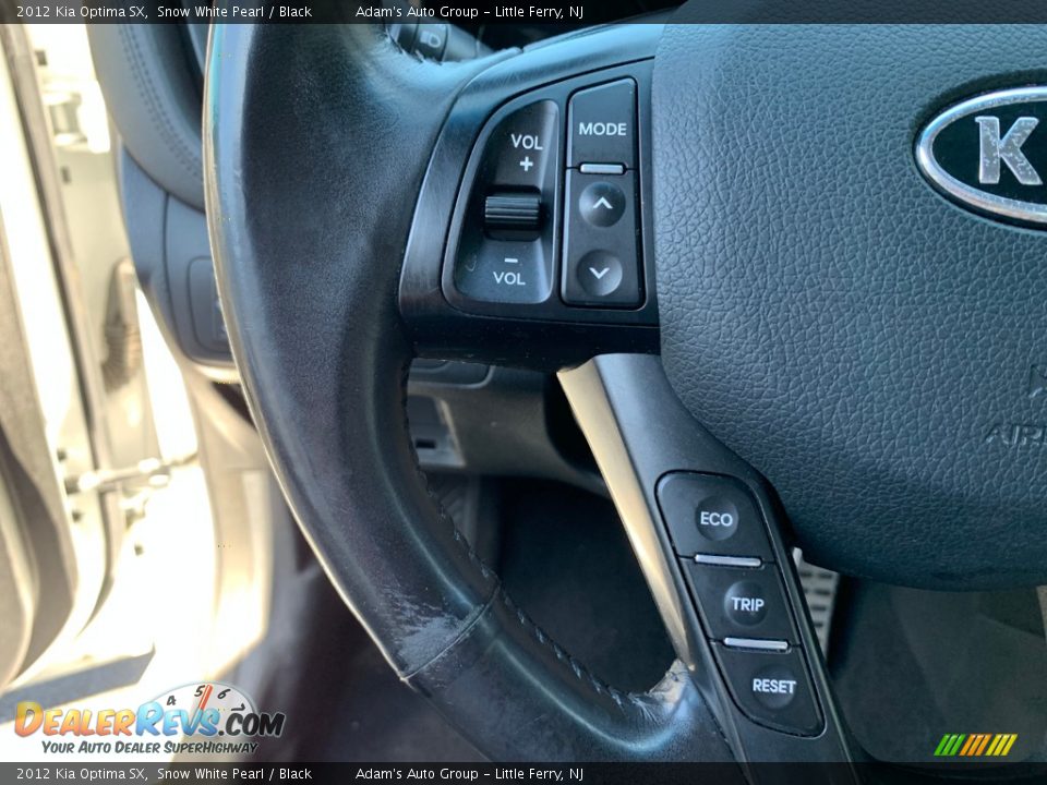 2012 Kia Optima SX Snow White Pearl / Black Photo #11