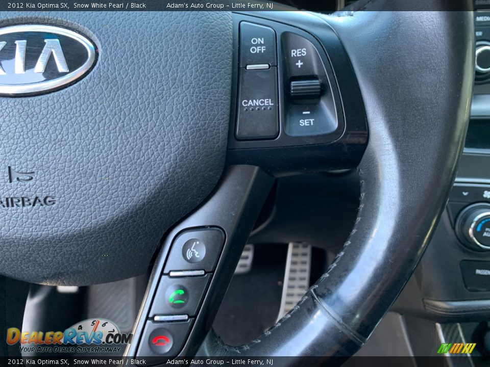 2012 Kia Optima SX Snow White Pearl / Black Photo #12