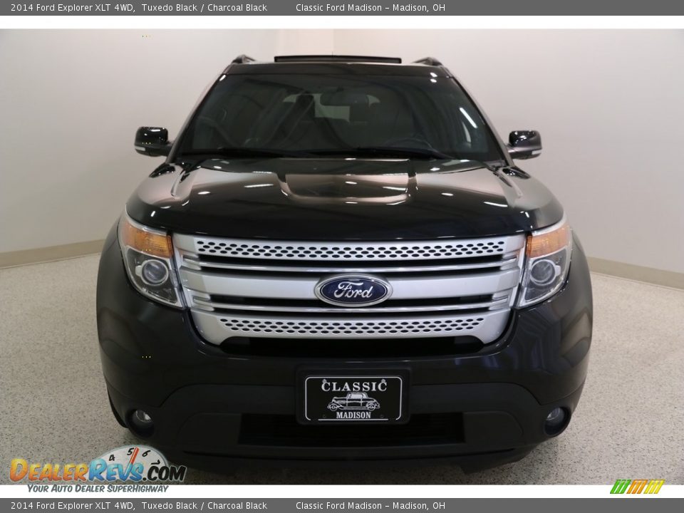 2014 Ford Explorer XLT 4WD Tuxedo Black / Charcoal Black Photo #2