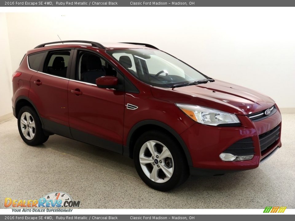 2016 Ford Escape SE 4WD Ruby Red Metallic / Charcoal Black Photo #1