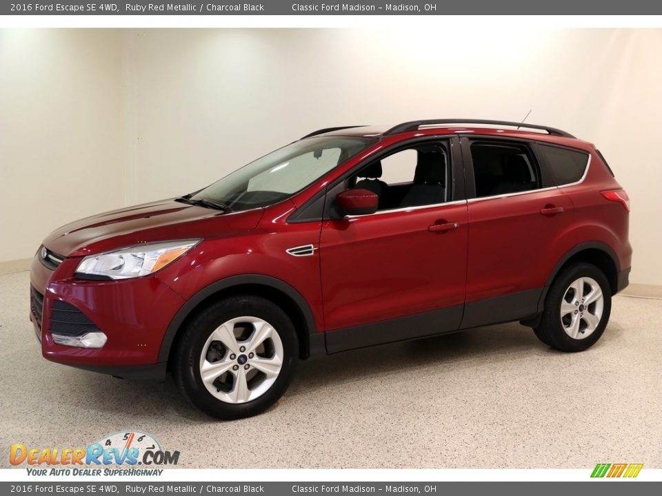 2016 Ford Escape SE 4WD Ruby Red Metallic / Charcoal Black Photo #3