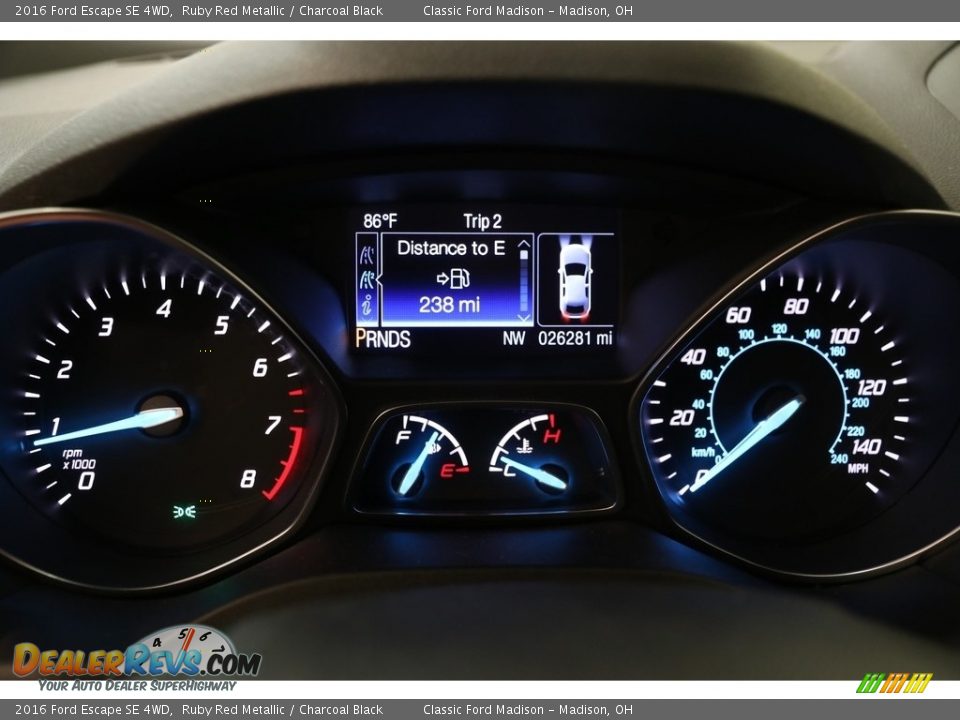 2016 Ford Escape SE 4WD Ruby Red Metallic / Charcoal Black Photo #8