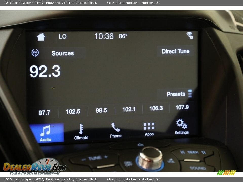 2016 Ford Escape SE 4WD Ruby Red Metallic / Charcoal Black Photo #10
