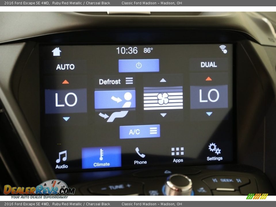 2016 Ford Escape SE 4WD Ruby Red Metallic / Charcoal Black Photo #11