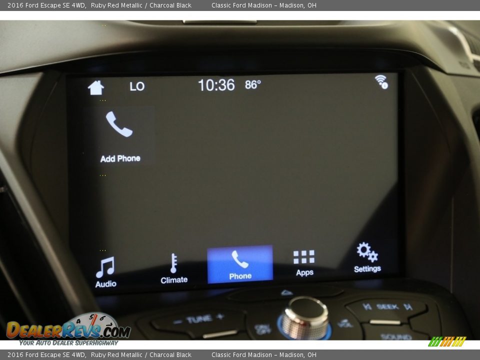 2016 Ford Escape SE 4WD Ruby Red Metallic / Charcoal Black Photo #12