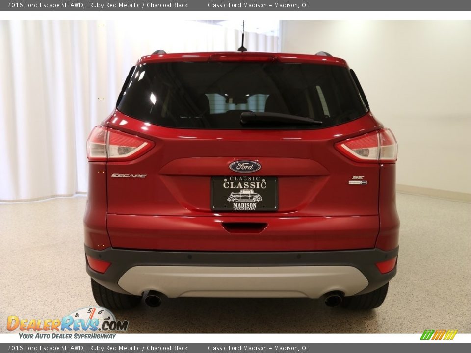 2016 Ford Escape SE 4WD Ruby Red Metallic / Charcoal Black Photo #18