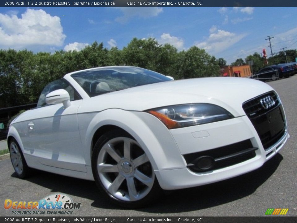 2008 Audi TT 3.2 quattro Roadster Ibis White / Luxor Beige Photo #2