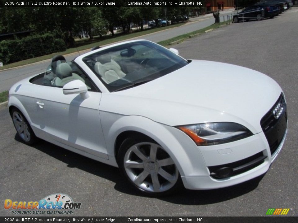 2008 Audi TT 3.2 quattro Roadster Ibis White / Luxor Beige Photo #3