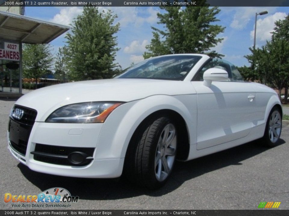 2008 Audi TT 3.2 quattro Roadster Ibis White / Luxor Beige Photo #6