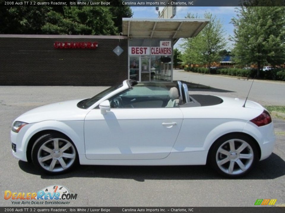 2008 Audi TT 3.2 quattro Roadster Ibis White / Luxor Beige Photo #7