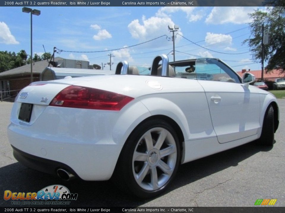 2008 Audi TT 3.2 quattro Roadster Ibis White / Luxor Beige Photo #10