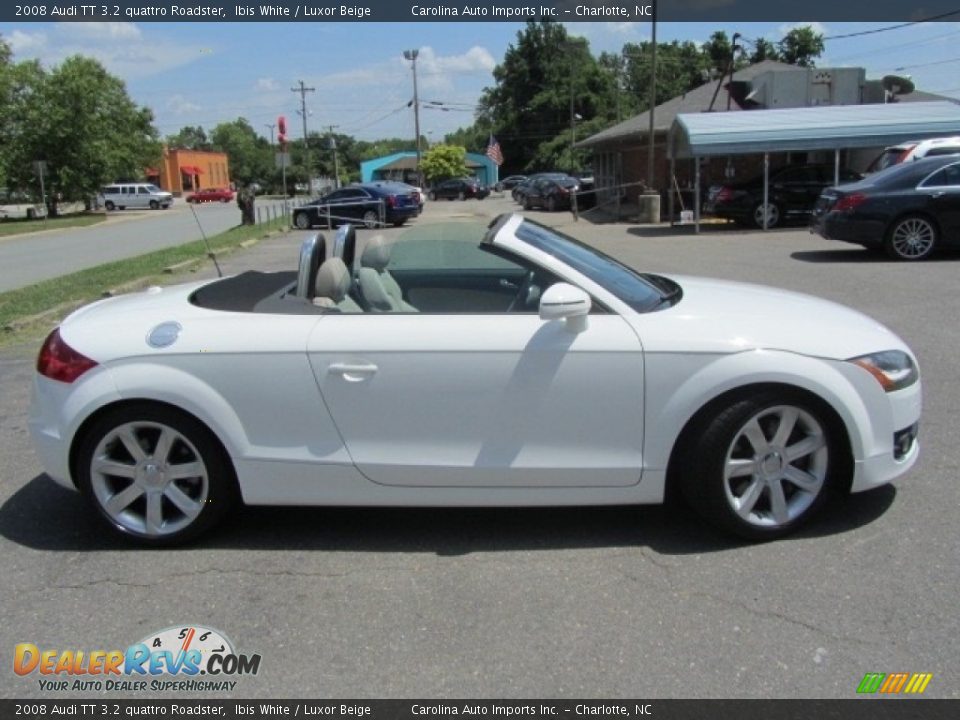 2008 Audi TT 3.2 quattro Roadster Ibis White / Luxor Beige Photo #11