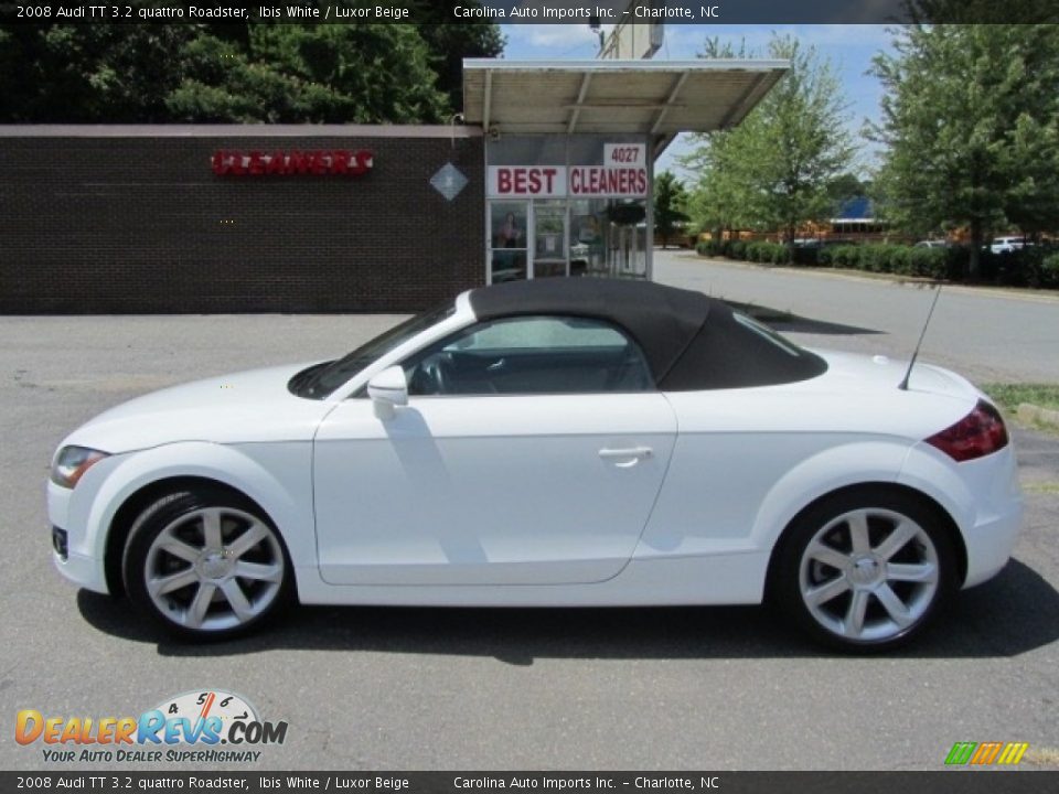 2008 Audi TT 3.2 quattro Roadster Ibis White / Luxor Beige Photo #12