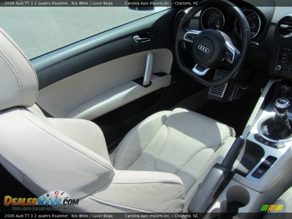 2008 Audi TT 3.2 quattro Roadster Ibis White / Luxor Beige Photo #15