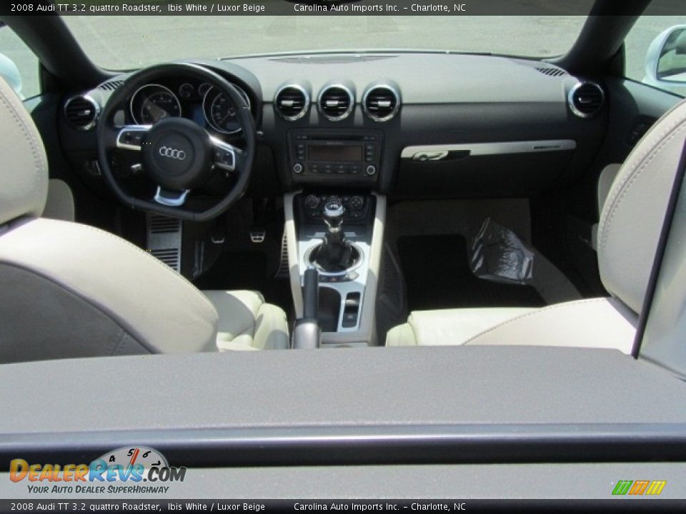 2008 Audi TT 3.2 quattro Roadster Ibis White / Luxor Beige Photo #16