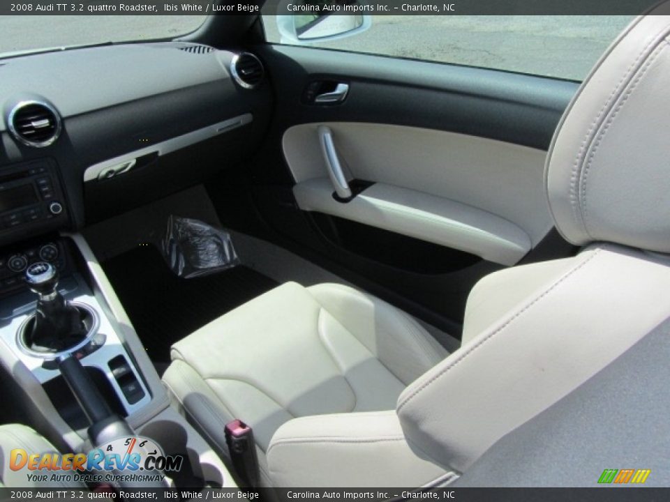 2008 Audi TT 3.2 quattro Roadster Ibis White / Luxor Beige Photo #17