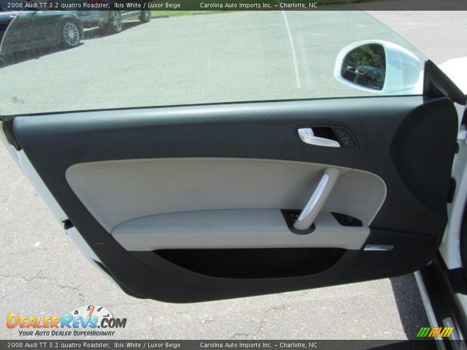 2008 Audi TT 3.2 quattro Roadster Ibis White / Luxor Beige Photo #20