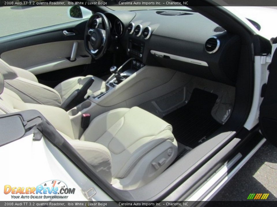 2008 Audi TT 3.2 quattro Roadster Ibis White / Luxor Beige Photo #23