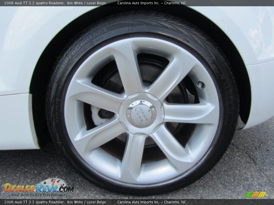 2008 Audi TT 3.2 quattro Roadster Ibis White / Luxor Beige Photo #26