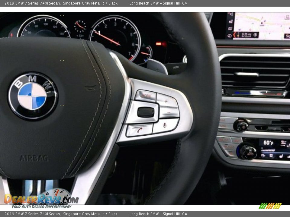 2019 BMW 7 Series 740i Sedan Singapore Gray Metallic / Black Photo #15