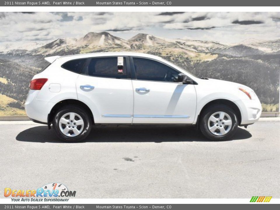2011 Nissan Rogue S AWD Pearl White / Black Photo #2