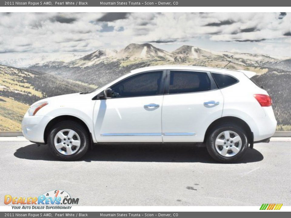 2011 Nissan Rogue S AWD Pearl White / Black Photo #6