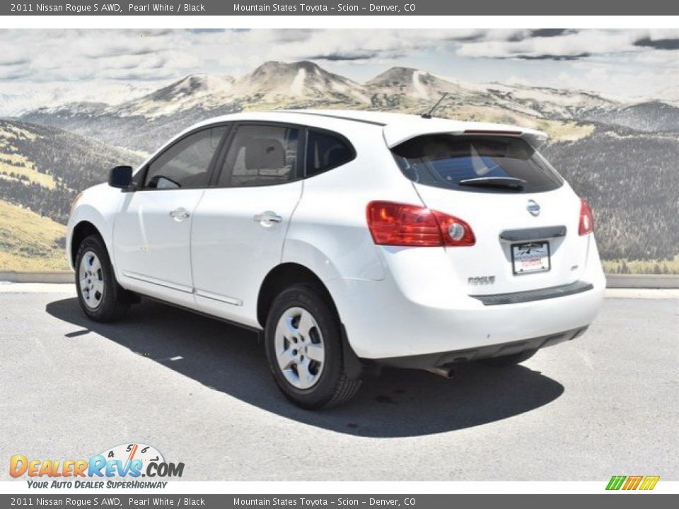 2011 Nissan Rogue S AWD Pearl White / Black Photo #7