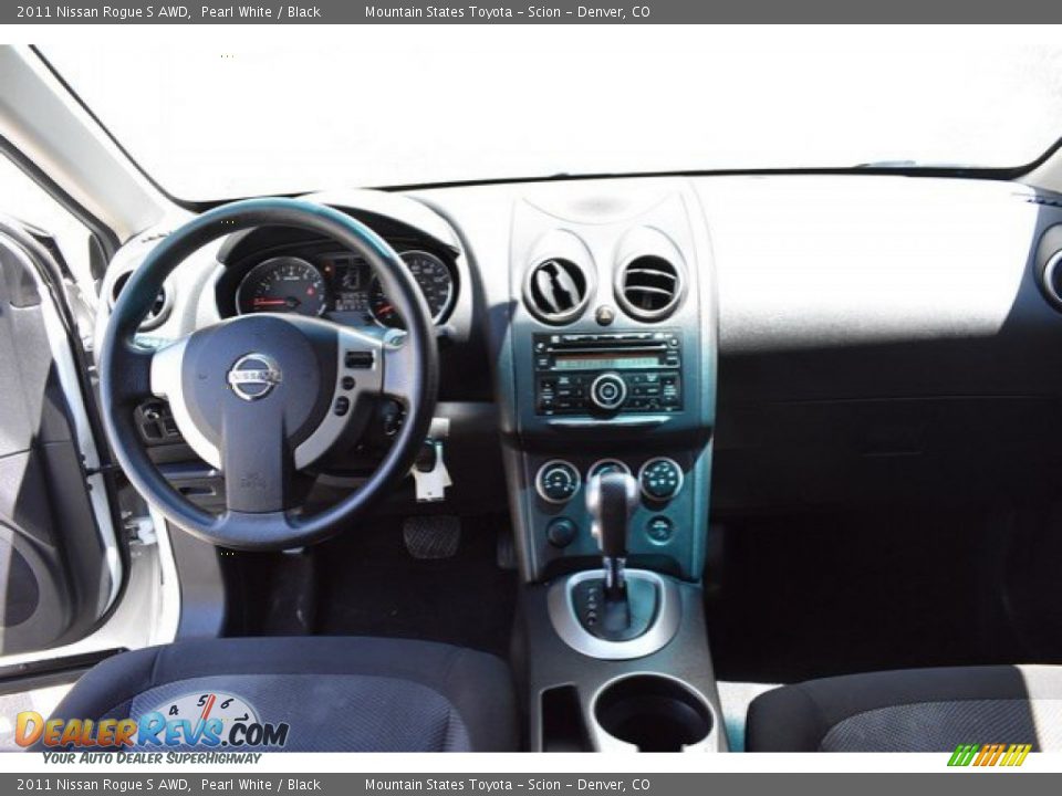 2011 Nissan Rogue S AWD Pearl White / Black Photo #13