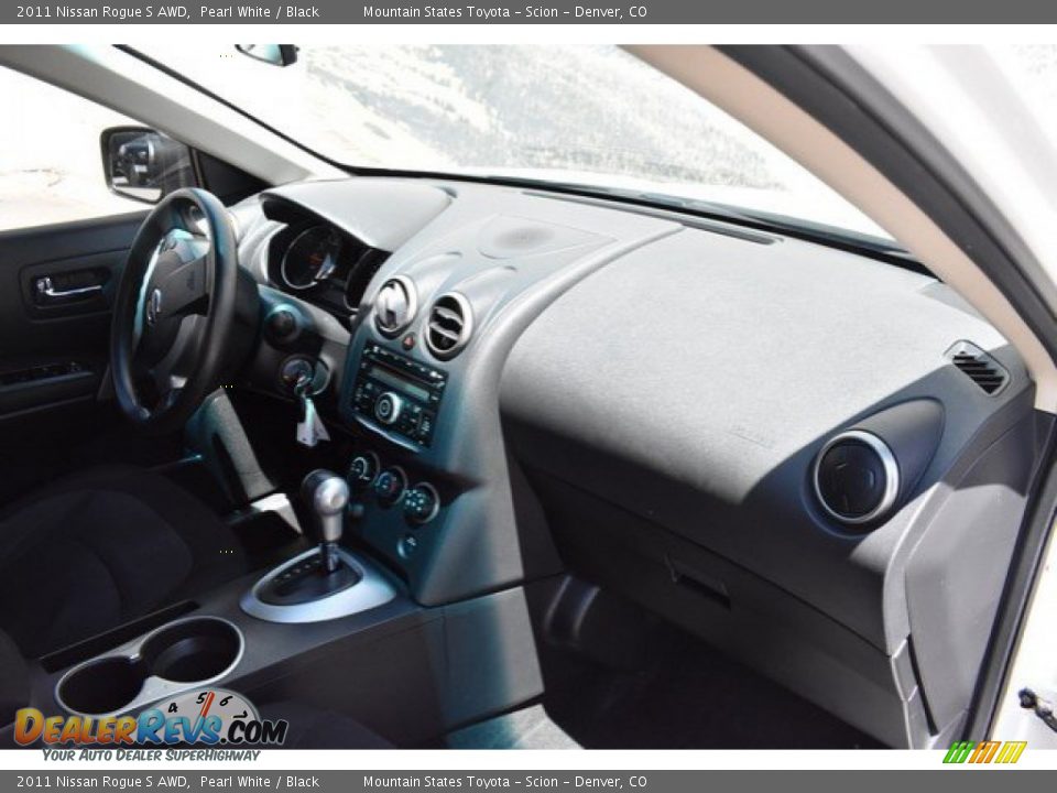 2011 Nissan Rogue S AWD Pearl White / Black Photo #16