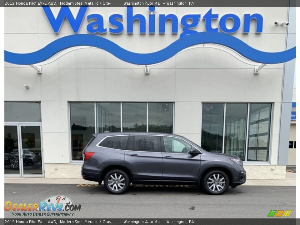 2019 Honda Pilot EX-L AWD Modern Steel Metallic / Gray Photo #1