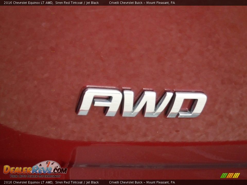 2016 Chevrolet Equinox LT AWD Siren Red Tintcoat / Jet Black Photo #9