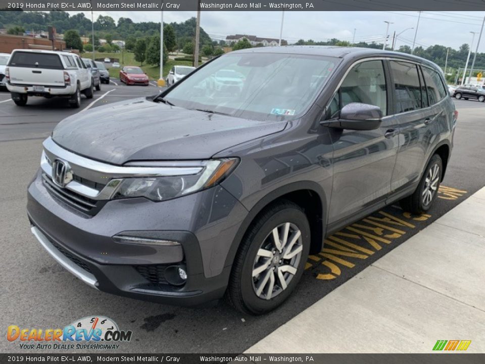 2019 Honda Pilot EX-L AWD Modern Steel Metallic / Gray Photo #4
