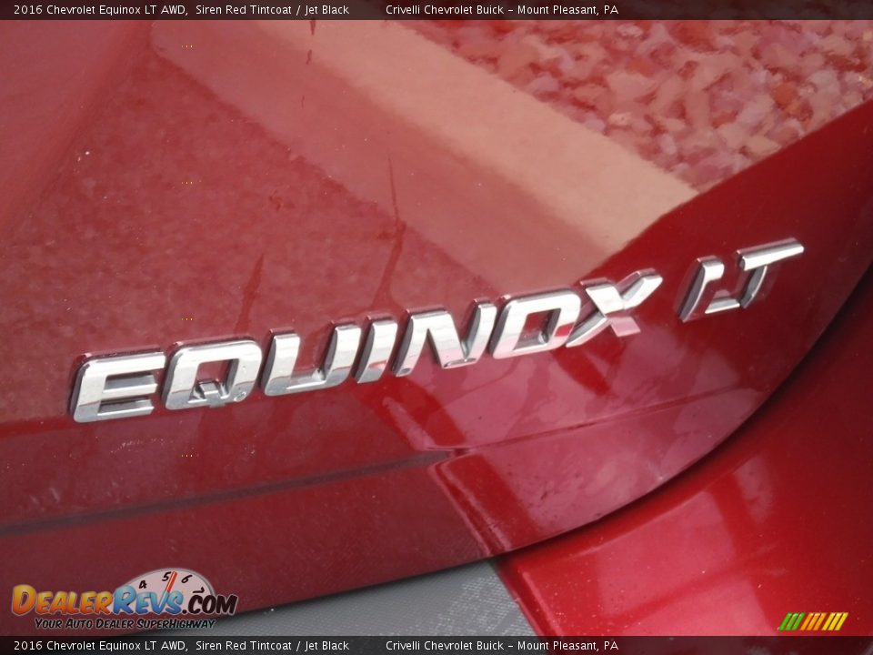 2016 Chevrolet Equinox LT AWD Siren Red Tintcoat / Jet Black Photo #10