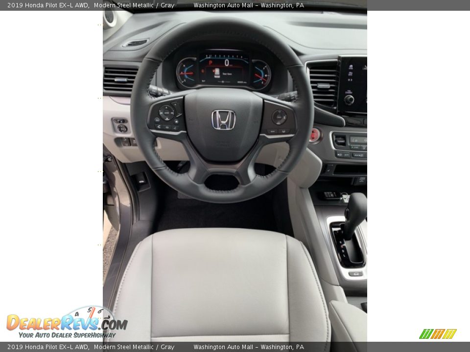 2019 Honda Pilot EX-L AWD Modern Steel Metallic / Gray Photo #13