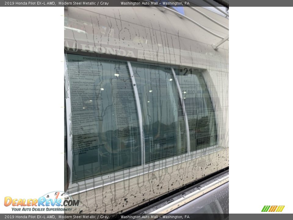 2019 Honda Pilot EX-L AWD Modern Steel Metallic / Gray Photo #15