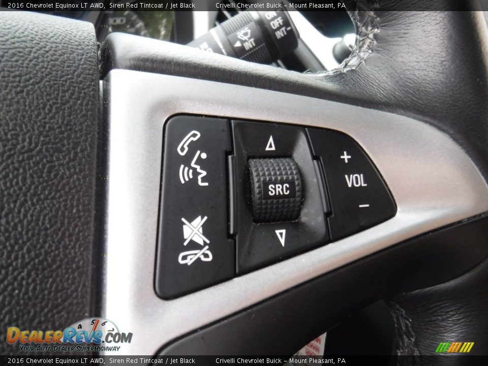 2016 Chevrolet Equinox LT AWD Siren Red Tintcoat / Jet Black Photo #22