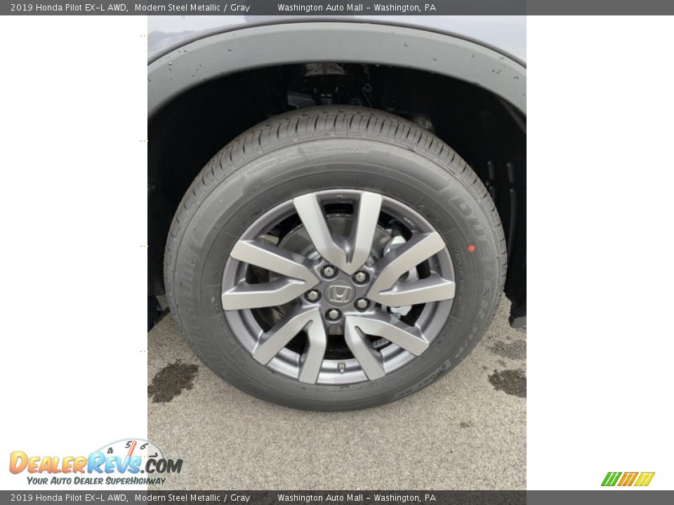 2019 Honda Pilot EX-L AWD Modern Steel Metallic / Gray Photo #35