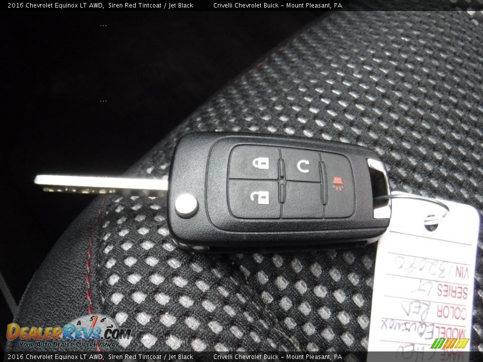 2016 Chevrolet Equinox LT AWD Siren Red Tintcoat / Jet Black Photo #34