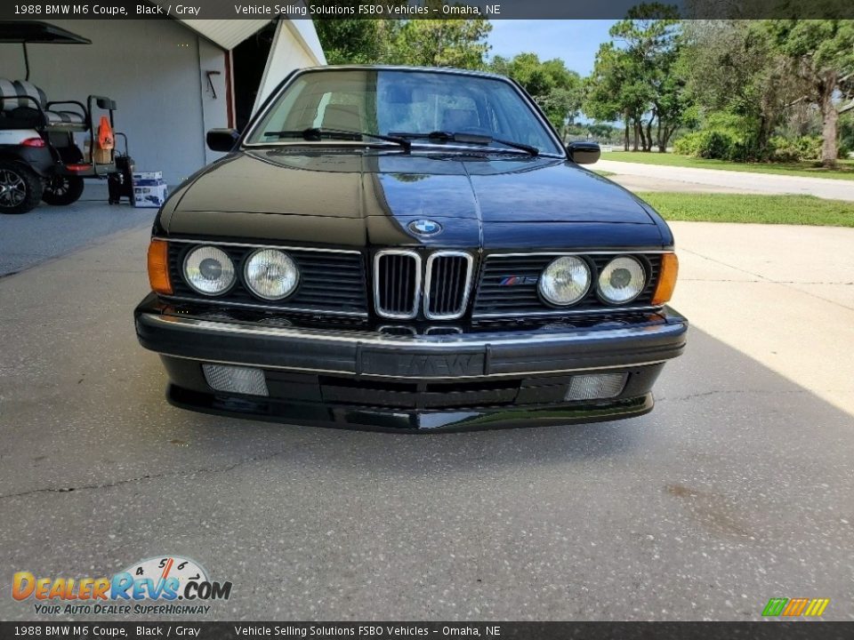 1988 BMW M6 Coupe Black / Gray Photo #7