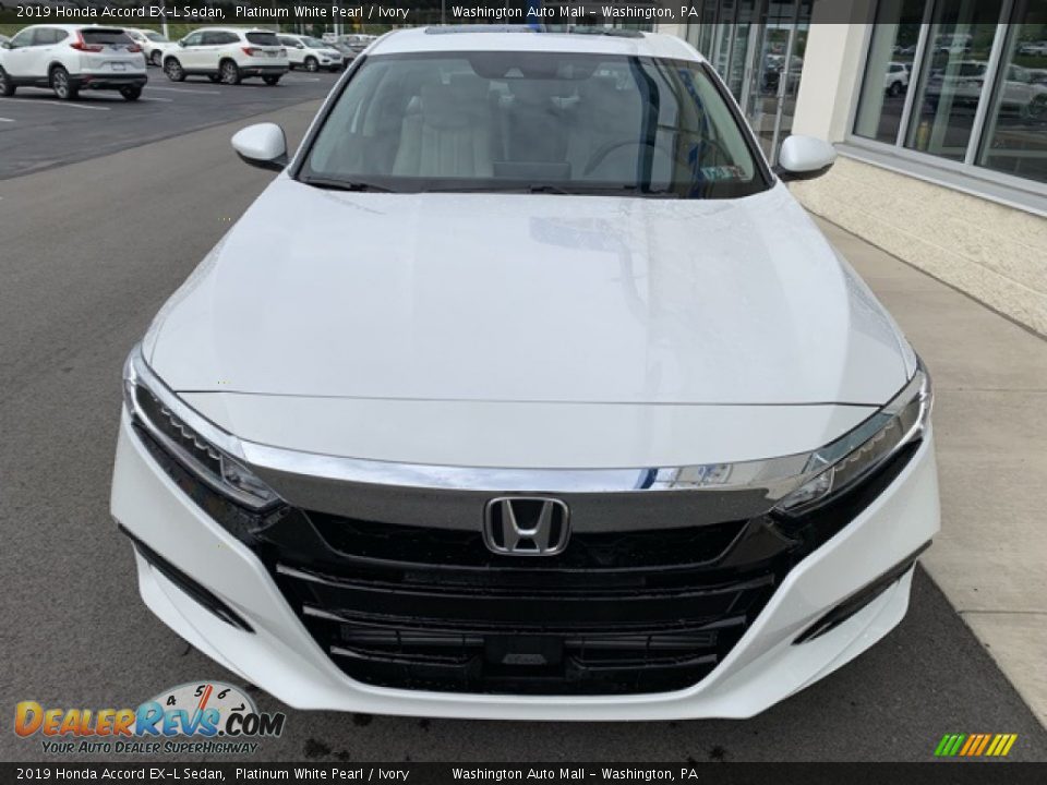 2019 Honda Accord EX-L Sedan Platinum White Pearl / Ivory Photo #3