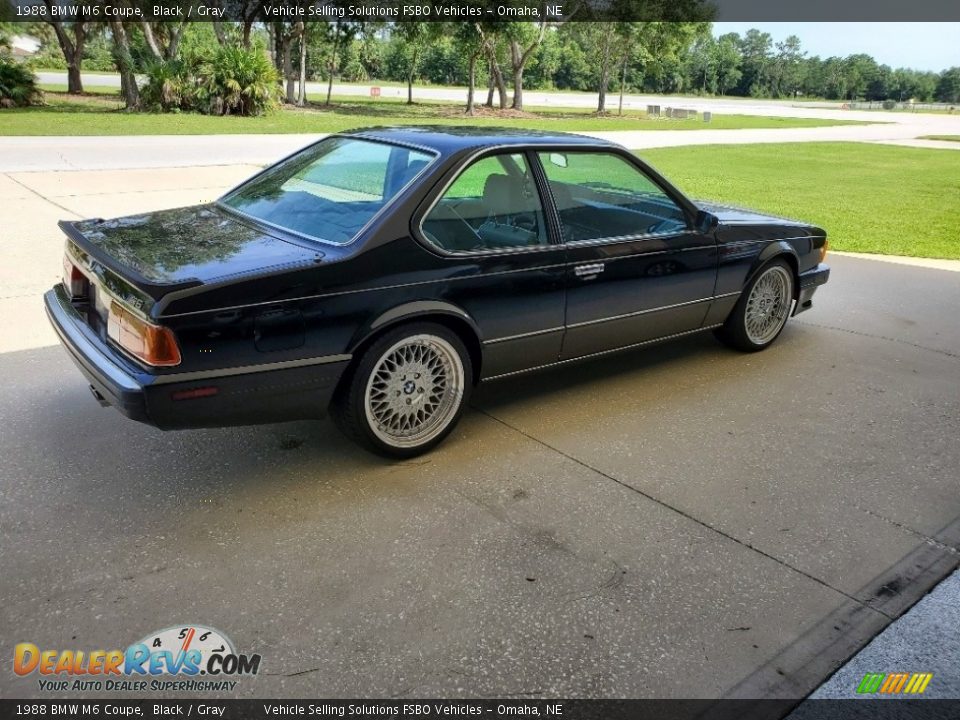 1988 BMW M6 Coupe Black / Gray Photo #8