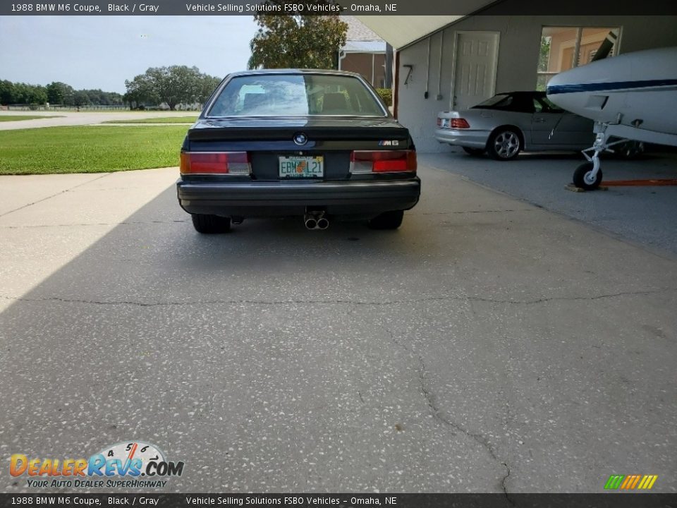 1988 BMW M6 Coupe Black / Gray Photo #9