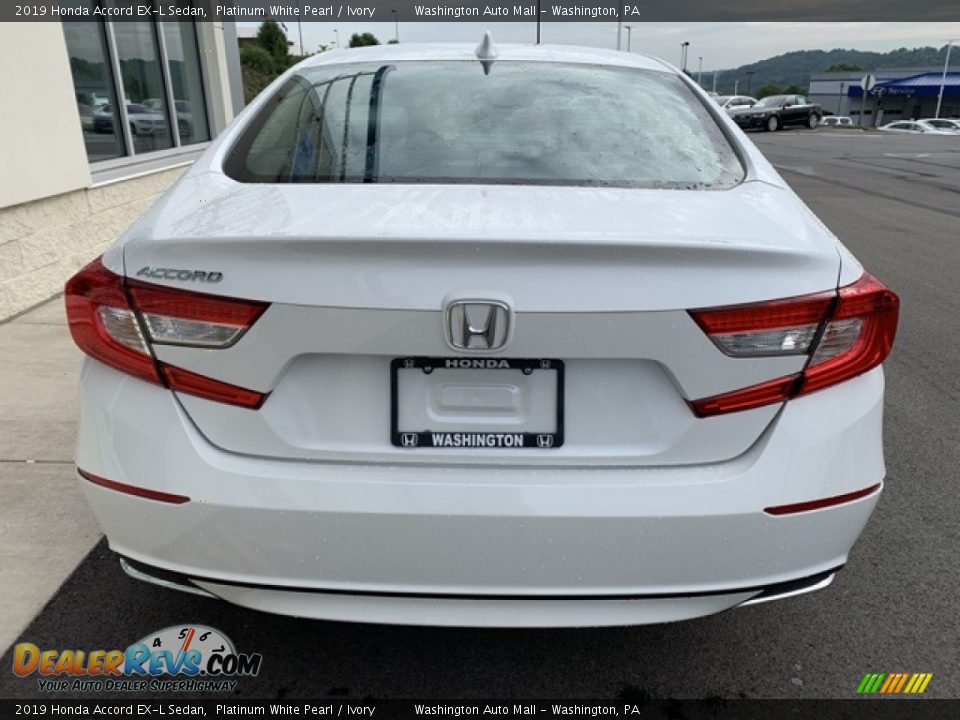 2019 Honda Accord EX-L Sedan Platinum White Pearl / Ivory Photo #6