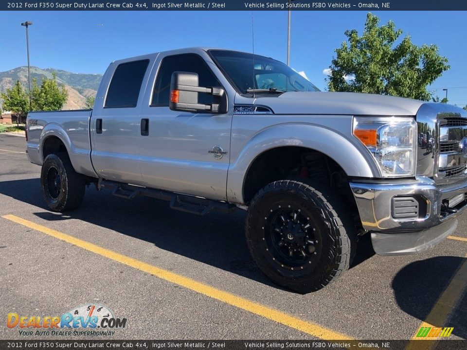 2012 Ford F350 Super Duty Lariat Crew Cab 4x4 Ingot Silver Metallic / Steel Photo #6