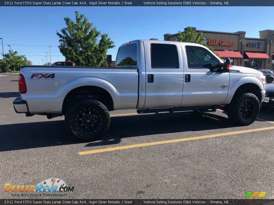 2012 Ford F350 Super Duty Lariat Crew Cab 4x4 Ingot Silver Metallic / Steel Photo #7