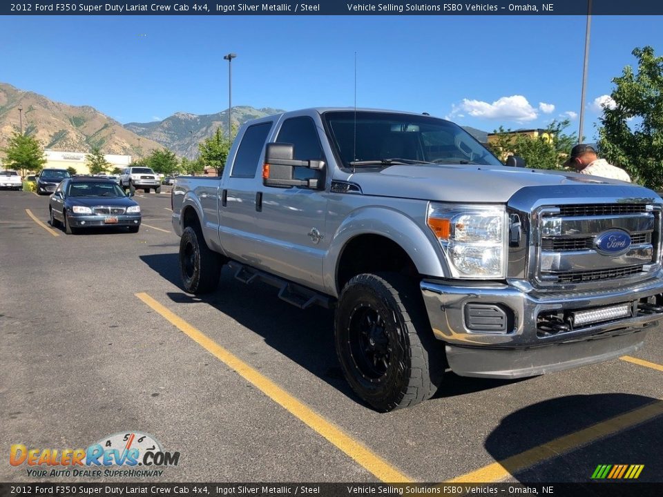 2012 Ford F350 Super Duty Lariat Crew Cab 4x4 Ingot Silver Metallic / Steel Photo #8