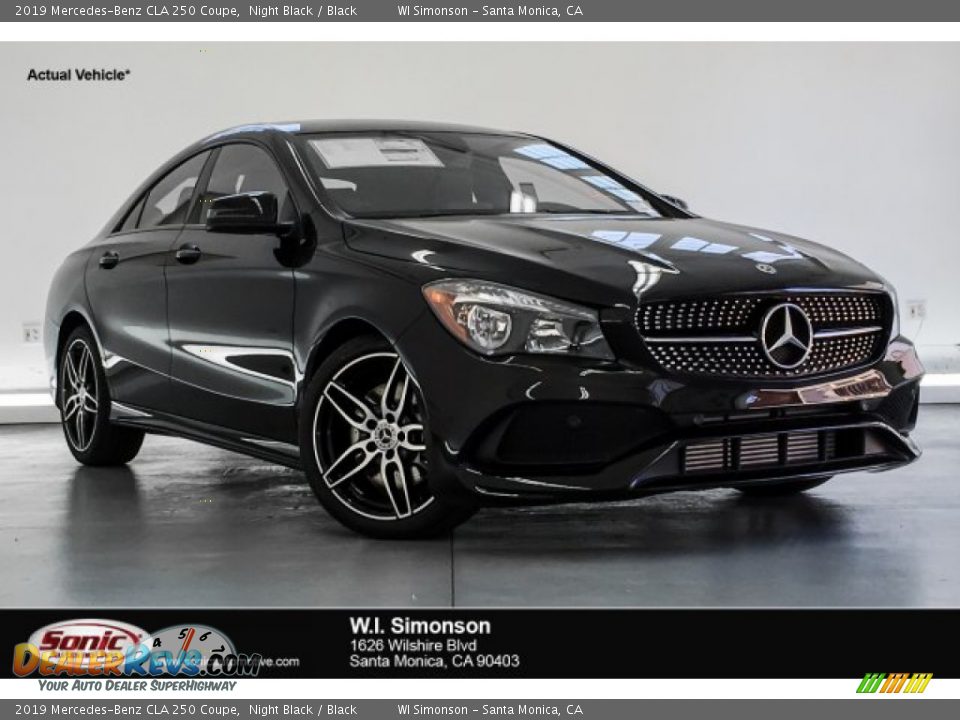 2019 Mercedes-Benz CLA 250 Coupe Night Black / Black Photo #1