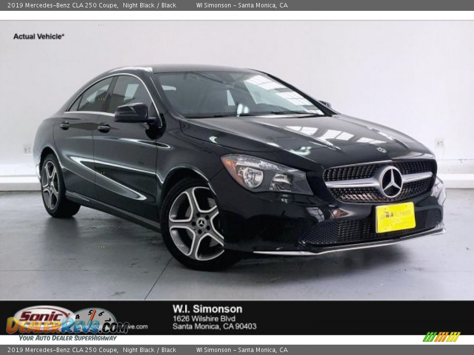 2019 Mercedes-Benz CLA 250 Coupe Night Black / Black Photo #1